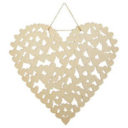 Decorazione Da Muro Cuore In Legno San Valentino 47x44cm