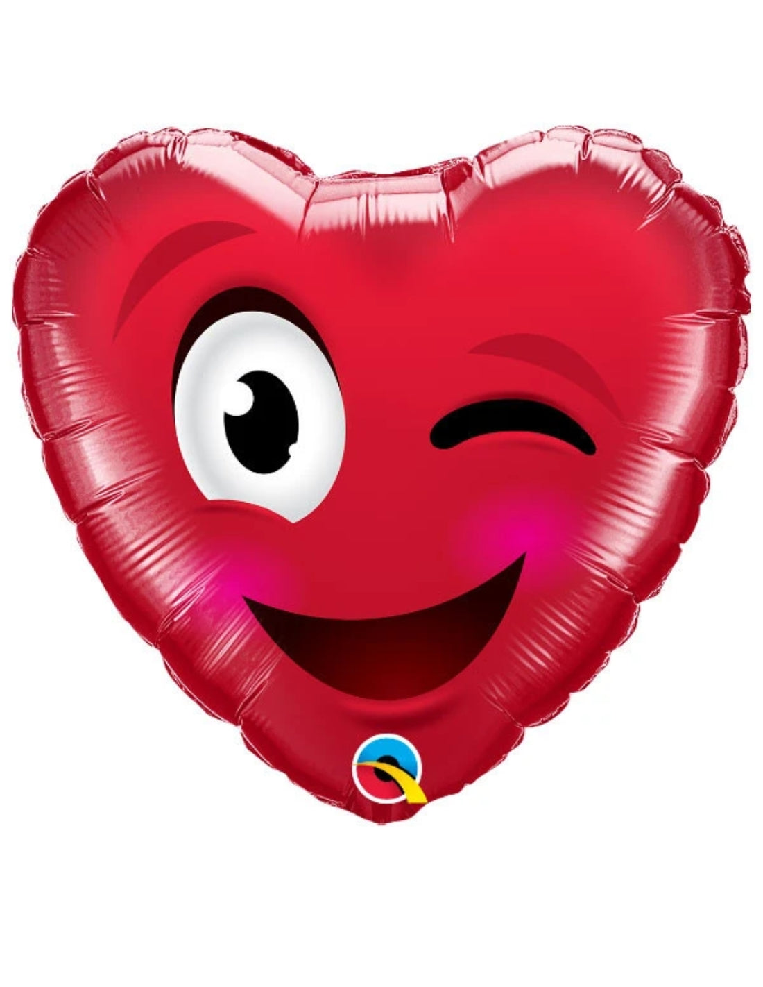 Palloncino Per Feste Cuore Rosso Occhiolino 18" 46cm Mylar