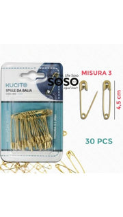 Spille Da Balia Oro 30pz 4,5cm