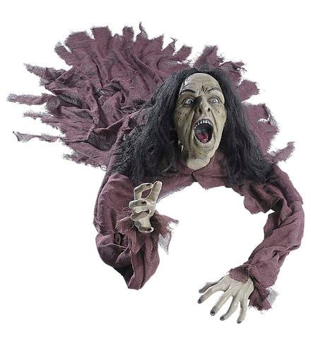 Decorazione Di Halloween Strega Con Luci E Suono 160cm