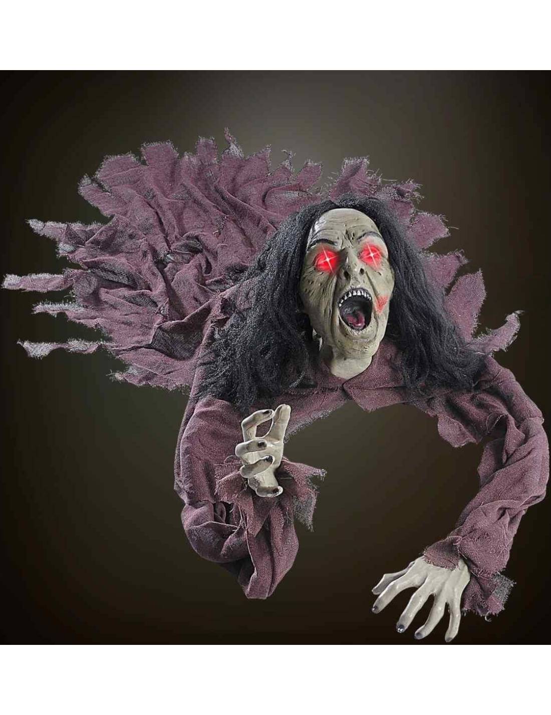 Decorazione Di Halloween Strega Con Luci E Suono 160cm