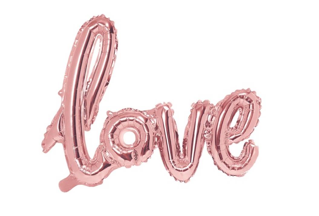 Palloncino Foil Sagomato "Love" Oro Rosa 73x59cm