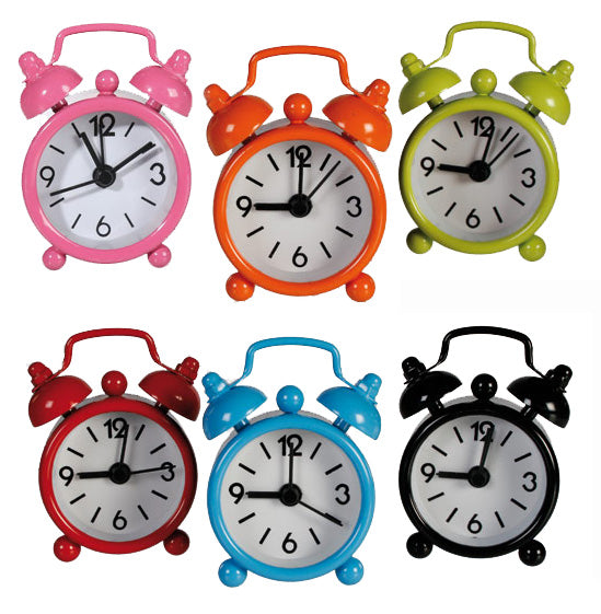 Mini Sveglia In Metallo 6 Colori Assortiti