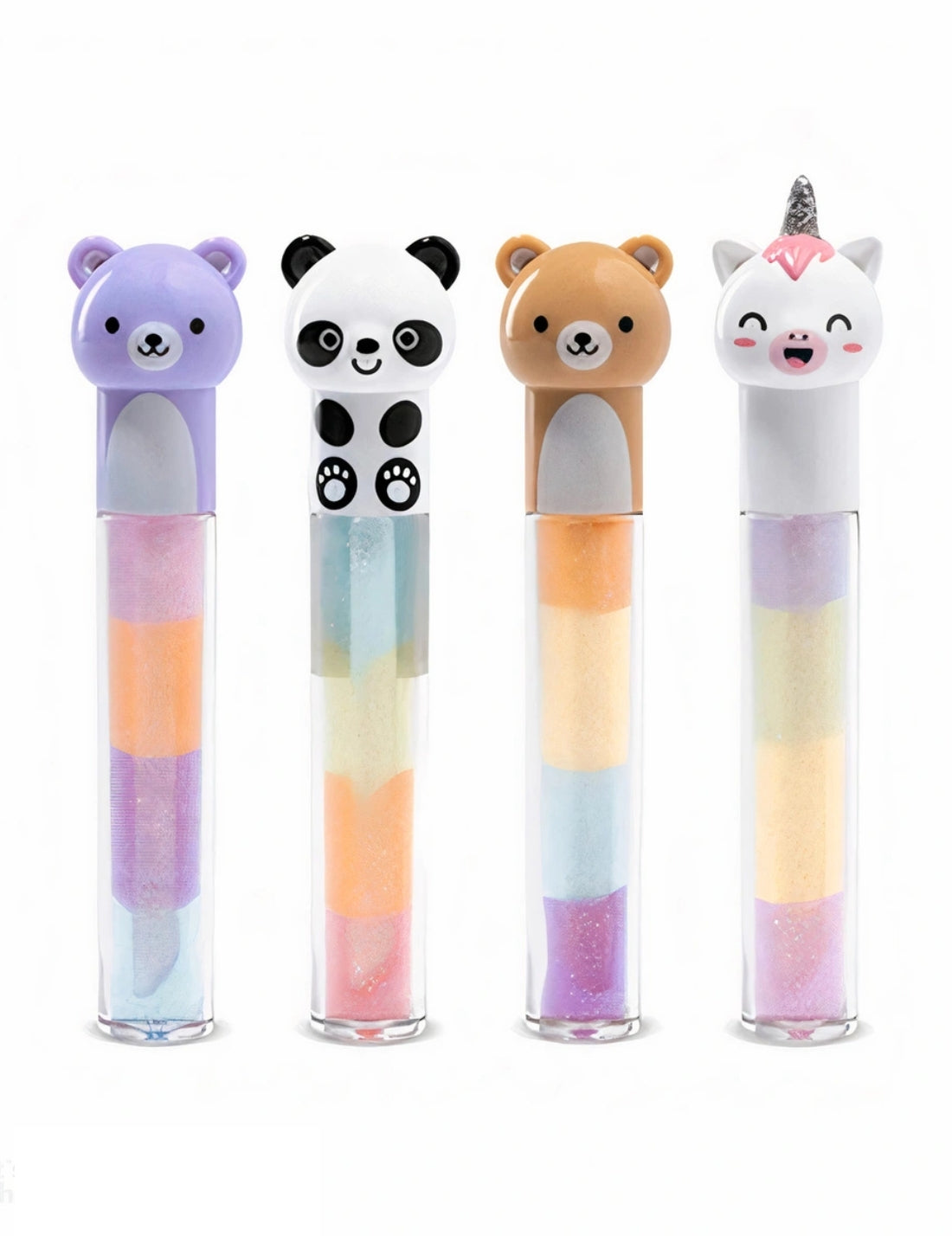 Lucidalabbra Arcobaleno Con Glitter Animali