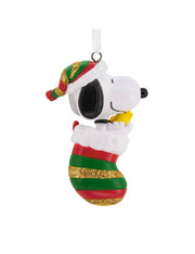 Addobbo Albero Di Natale Snoopy E Woodstock Con Calza