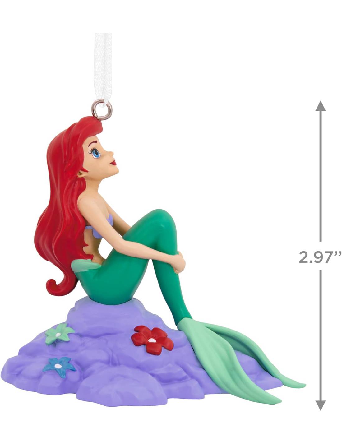 Addobbo Albero Di Natale In Resina Disney Sirenetta Ariel 7,5cm