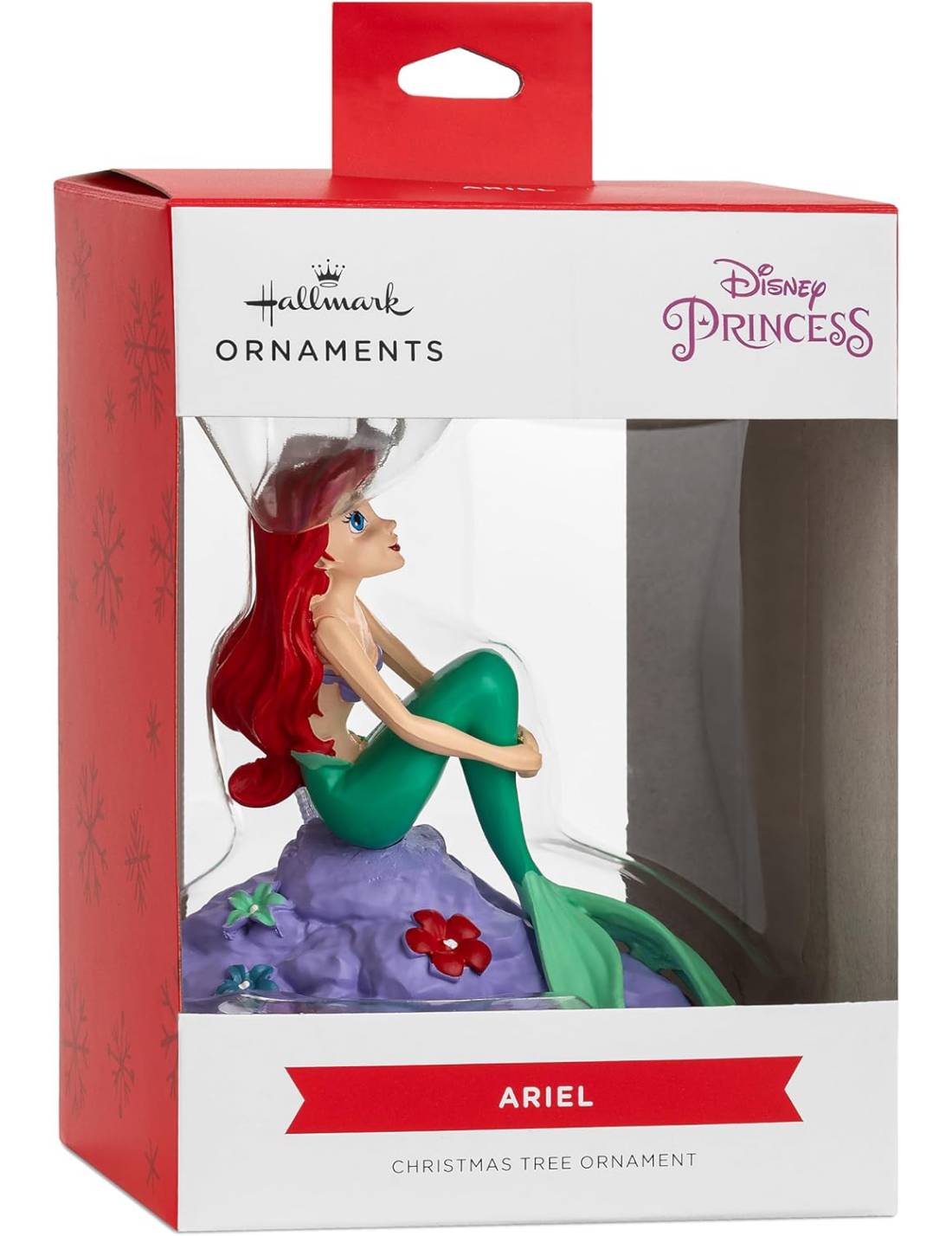 Addobbo Albero Di Natale In Resina Disney Sirenetta Ariel 7,5cm