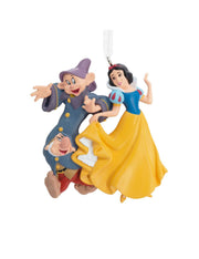 Addobbo Albero Di Natale Disney Biancaneve Cucciolo E Brontolo 7,2cm