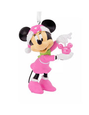 Addobbo Albero Di Natale In Resina Minnie Mouse Rosa 7,6cm