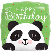 Palloncino Metalfoil Happy Birthday Panda 18" 46cm