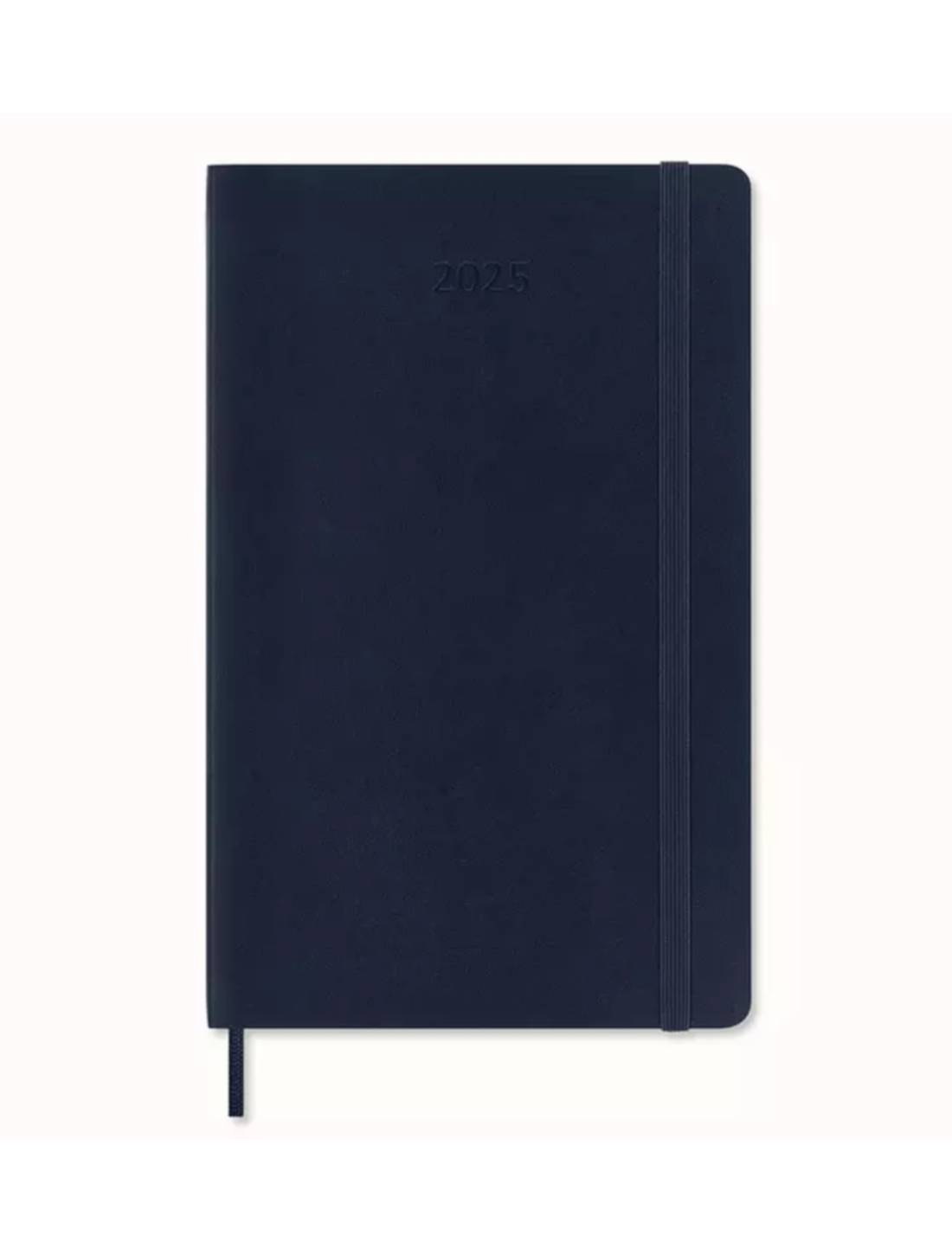 Agenda Giornaliera 2025 Moleskine Blu Large 12 Mesi Copertina Morbida - 13x21cm