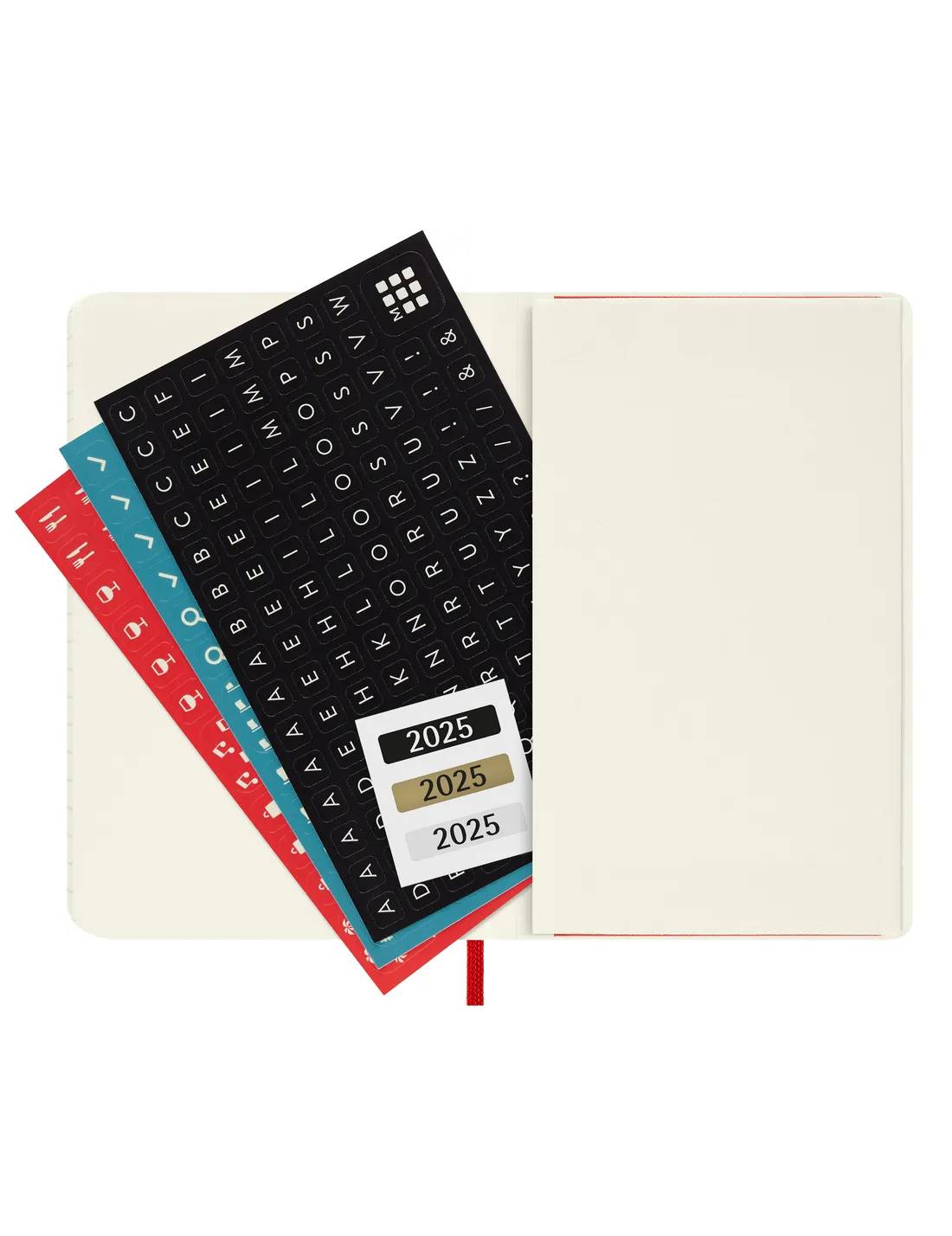 Agenda Giornaliera 2025 Moleskine Rossa Pocket 12 Mesi Copertina Morbida - 9x14cm