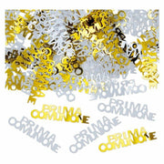 Coriandoli Decorativi Prima Comunione Bianco e Oro 15g