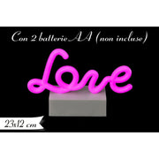 Lampada Neon Led Rosa Love