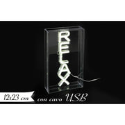 Lampada Led Neon Scritta Relax
