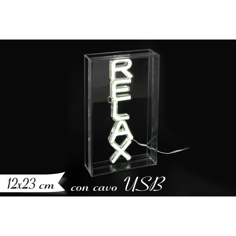 Lampada Led Neon Scritta Relax