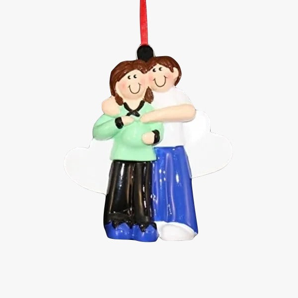 Addobbo Albero Di Natale Coppia Donna Incinta Personalizzabile