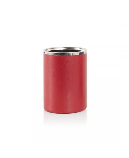 Intempo Bicchiere Portapenne Ecopelle Color Pocket Rosso
