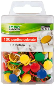 Puntine Colorate In Metallo 100pz
