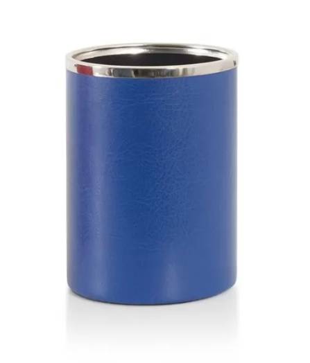 Intempo Bicchiere Portapenne Ecopelle Color Pocket Blu