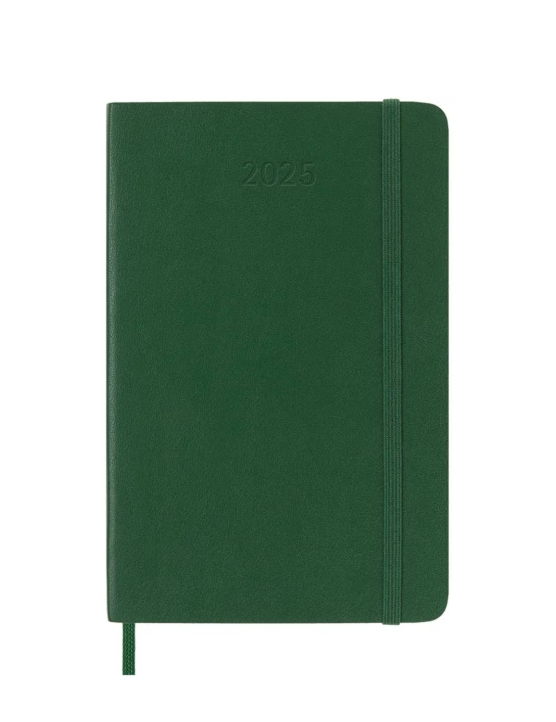 Agenda Giornaliera 2025 Moleskine Verde Pocket 12 Mesi Copertina Morbida - 9x14cm