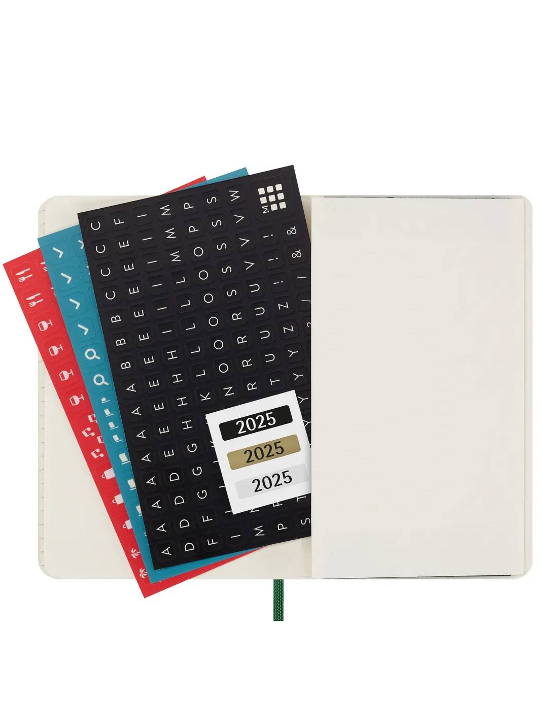 Agenda Giornaliera 2025 Moleskine Verde Large 12 Mesi Copertina Morbida - 13x21cm