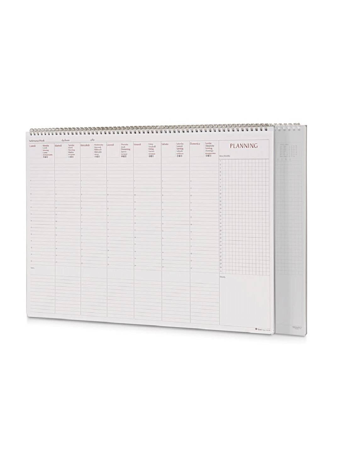 Planner Sottomano Spiralato Neutro 49x34cm
