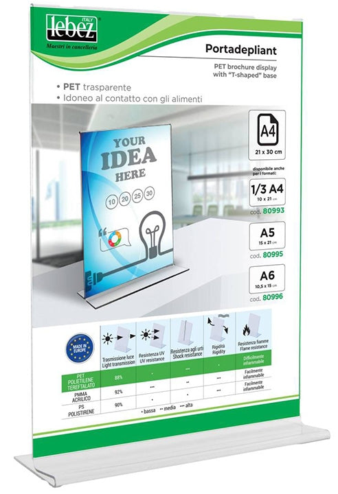 Portadepliant Con Base A T Formato A4