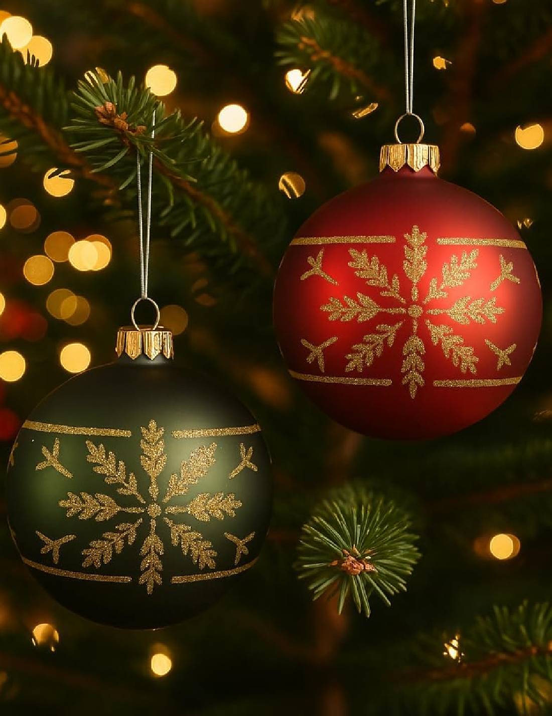 Pallina Albero Di Natale In Vetro Fiocco Di Neve Oro 8cm