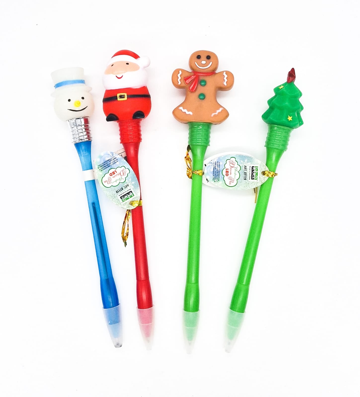 Penna Natalizia Luminosa Con Figure Assortite