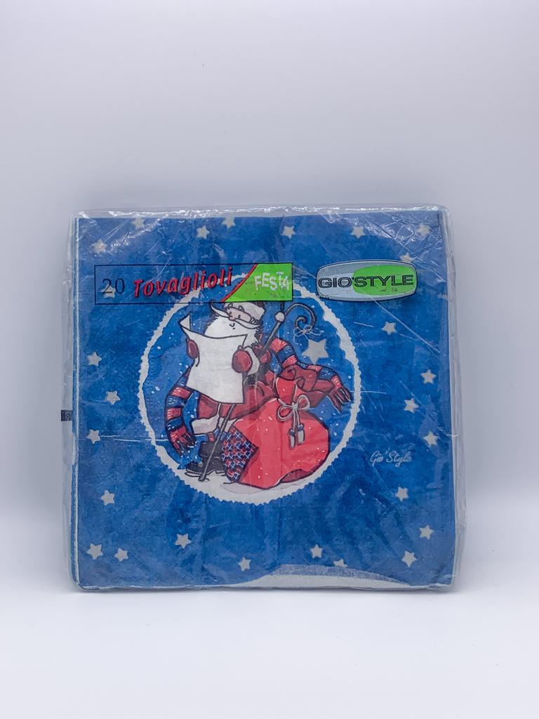 Tovaglioli Di Carta Natalizi Babbo Natale Consegna I Doni 33CM 20Pz