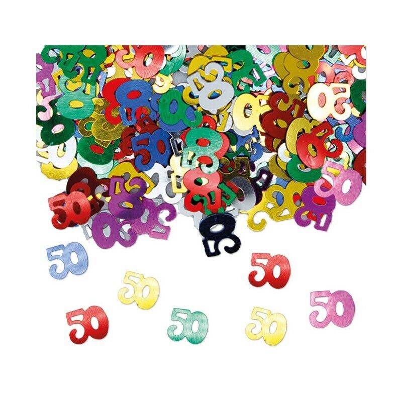 Coriandoli Decorativi Sagomati "50" Multicolore 15g