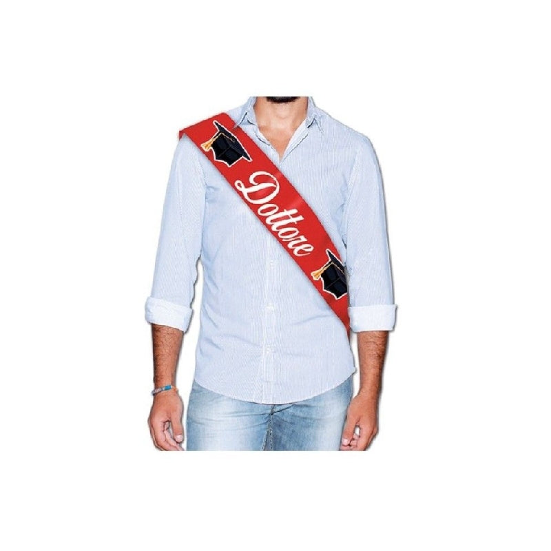 Fascia per Laurea Rossa Dottore