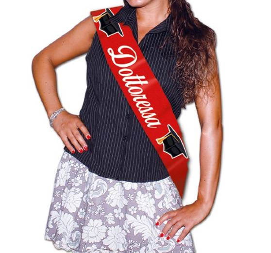 Fascia Laurea Metallizzata Dottoressa