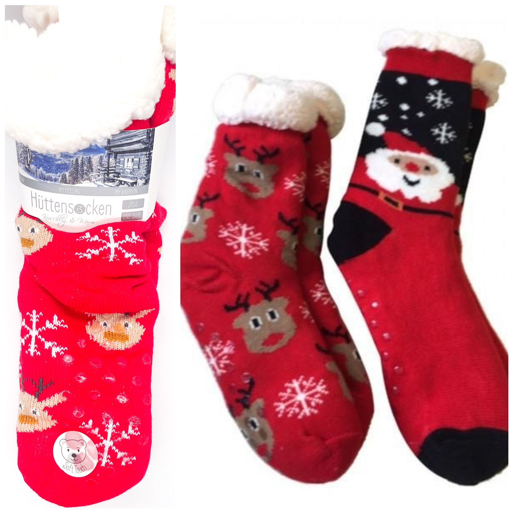 Calzini Natale Taglia Unica Termici E Antiscivolo