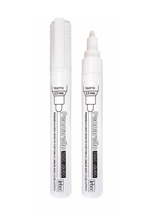 Set Pennarelli Per Lavagna a Gesso Liquido Bianco 2 pz