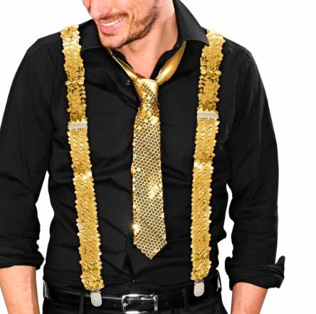Bretelle In Pailletes Oro - Carnevale