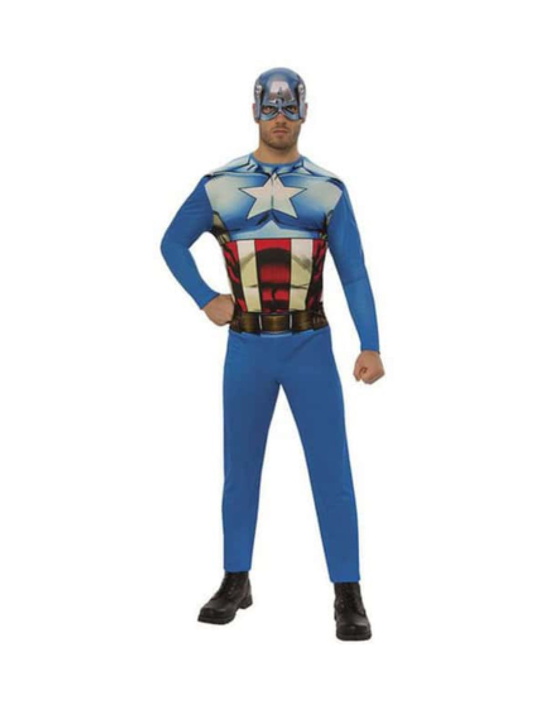 Costume Di Carnevale Adulto Marvel Vestito Captain America