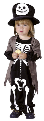 Costume Halloween Per Bambini Scheletro Con Cappello