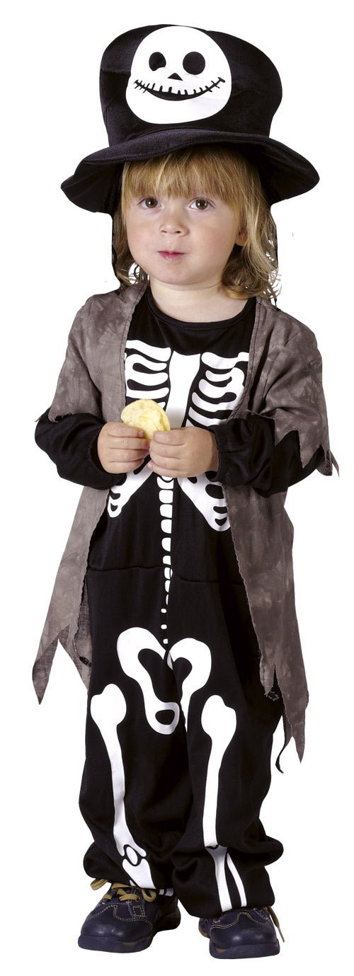 Costume Halloween Per Bambini Scheletro Con Cappello
