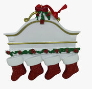 Addobbo Albero Di Natale 4 Calze Appese Al Camino Personalizzabile