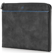 Portadocumenti Sottobraccio In Ecopelle Nero Chiusura Zip