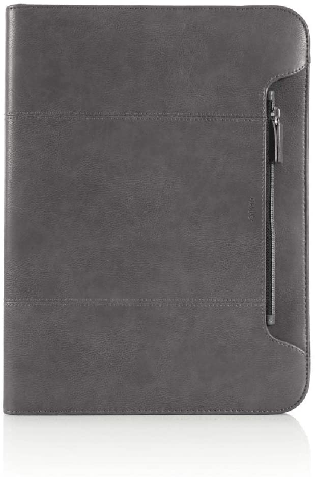 Portablocco Porfessionale In Ecopelle Grigio A4