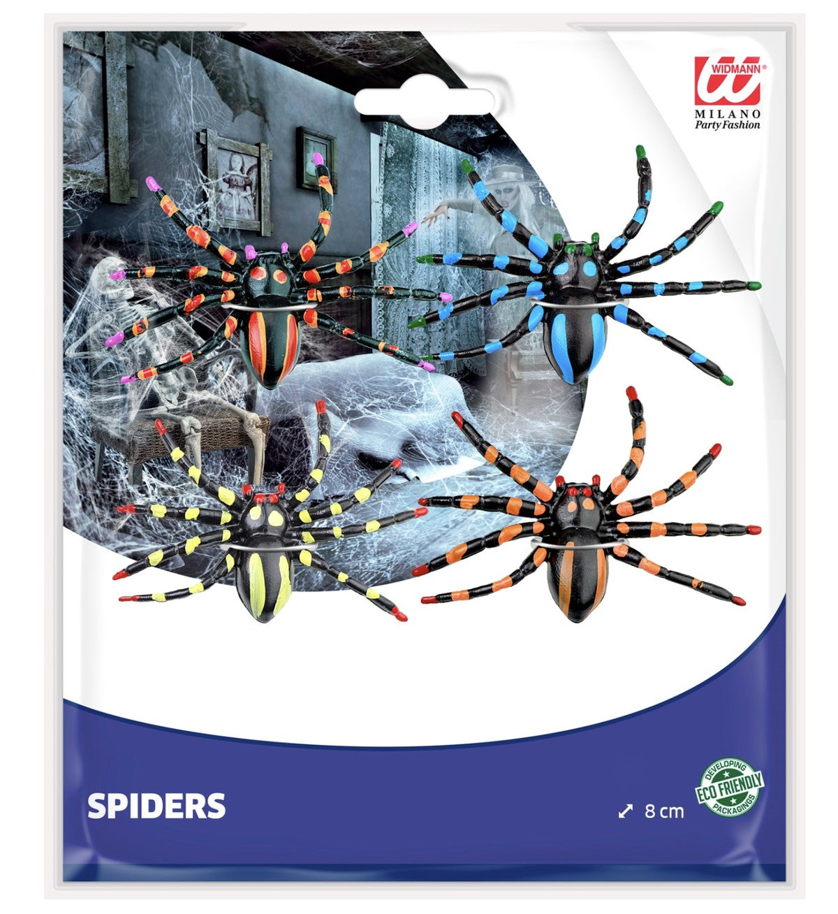 Set Da 4 Ragni Colorati 7,5cm Assortiti