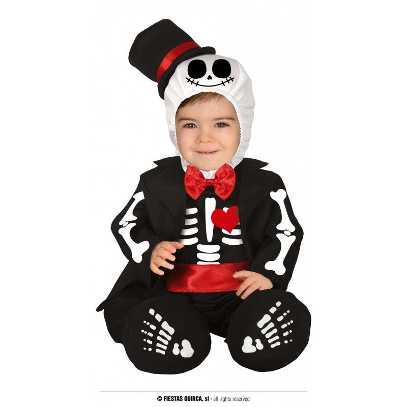 Costume Halloween Per Neonati Piccolo Scheletro