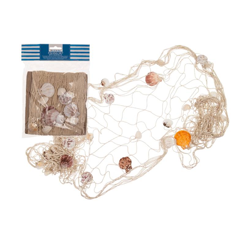 Rete Da Pescatore Con Conchiglie Out Of The Blue 100x200cm