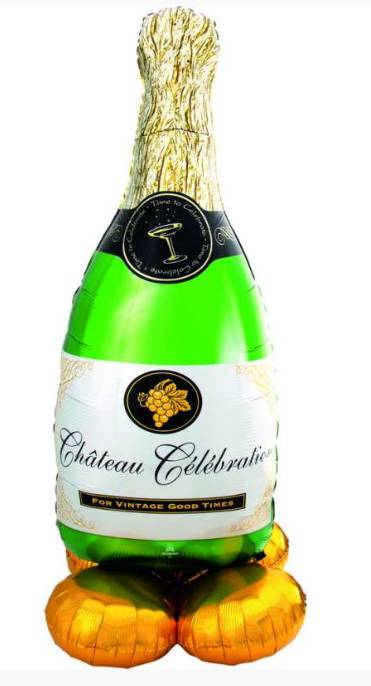 Palloncino Metalfoil Bottiglia Champagne 60" 152cm