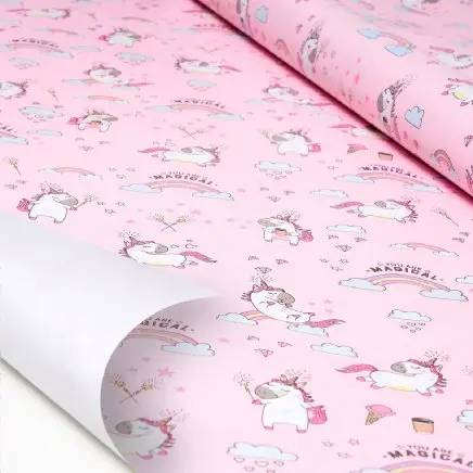 Carta Regalo Turchese Con Unicorni Legami