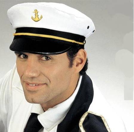 Cappello da Capitano con Ancora - Accessori Carnevale