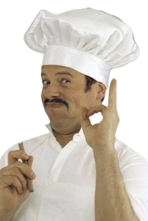 Cappello da Chef in Tessuto - Accessori per Carnevale